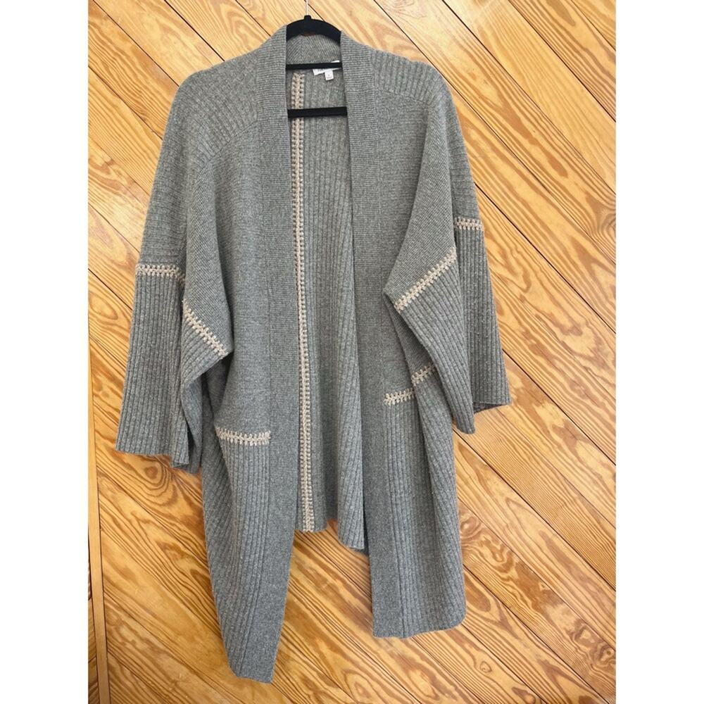 Johnny Was Gray Cardigan Sweater